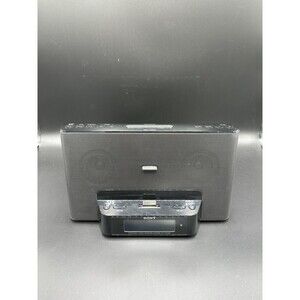 Sony ICF-CS15iP Radio Audio Docking System Alarm Clock iPod/iPhone Tested Used